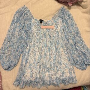 AQUA Floral & Feminine Bloomingdale’s Exclusive Balloon Sleeve Mini Dress